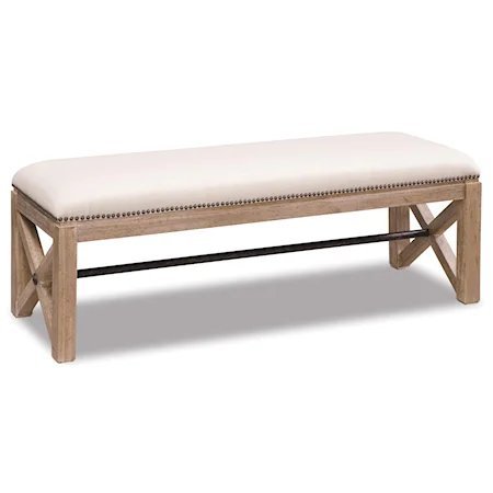 Linen Bench w/ Nailhead Trim